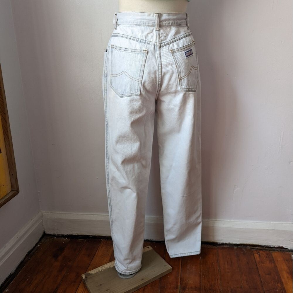 Vintage Distressed Light Wash High Waisted Bugle Boy Jeans- 27" Waist